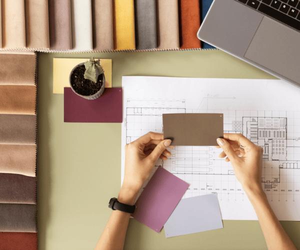 palette de couleur pour des meubles sur mesure avec ambia à pau